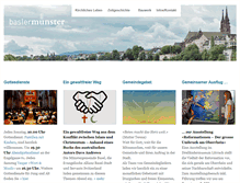 Tablet Screenshot of baslermuenster.ch